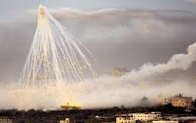 israel menjatuhkan bom bosfor di palestina