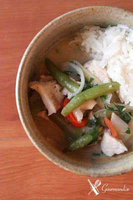 Gourmandise Curry verde tailandês com frango