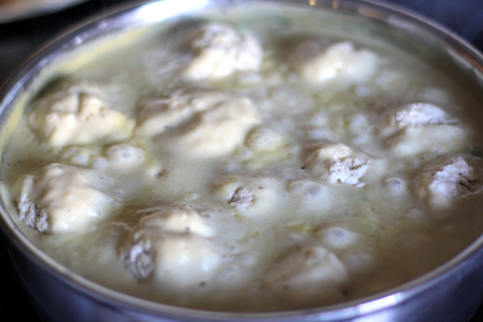 BEST EVER CHICKEN & DUMPLINGS Butter with a Side of Bread