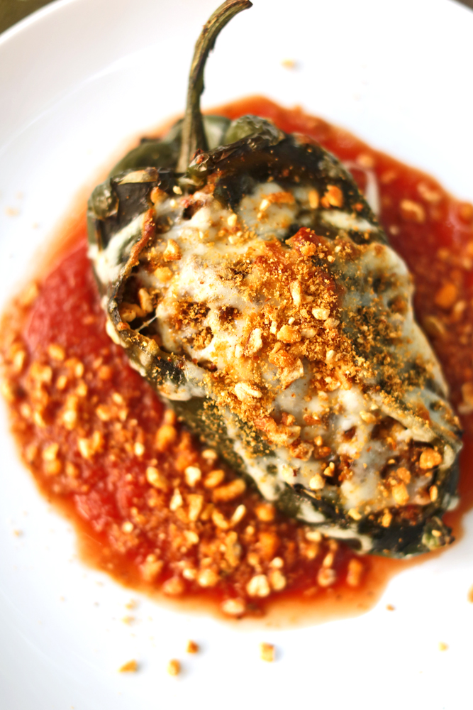 The Chubby Vegetarian Veggie ChorizoStuffed Poblano Peppers with Corn