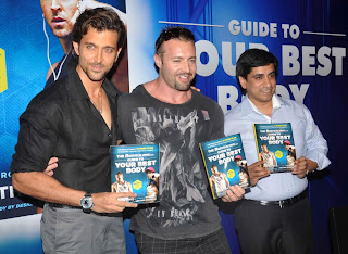 Hrithik Roshan unveil his trainer Kris Gethin's latest book "Guide to Your Best Body"