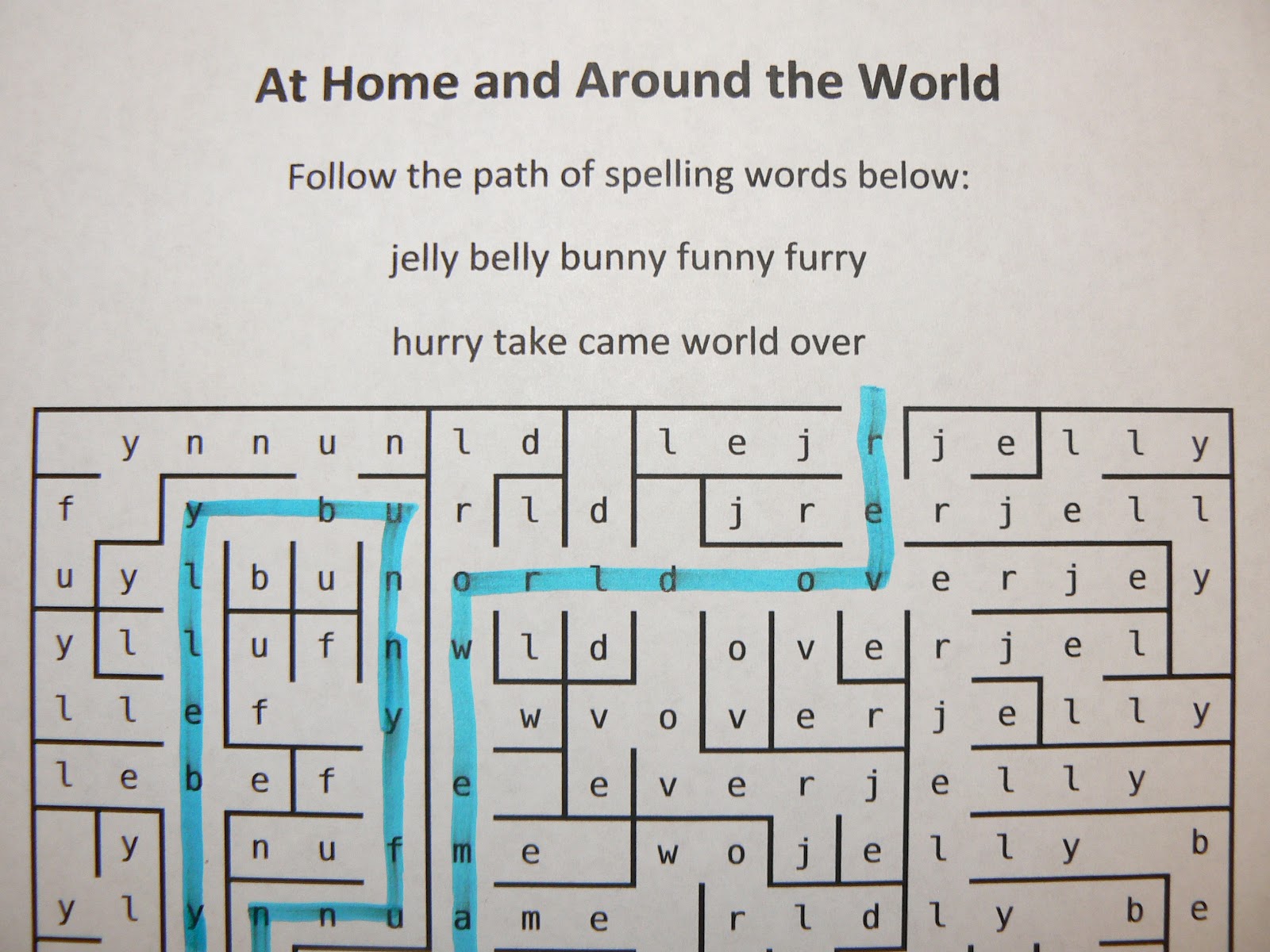 Mrs. T's First Grade Class: Spelling Word Mazes