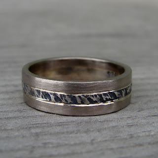 distressed wedding band