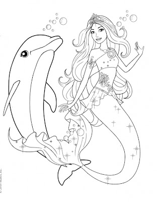 Barbie Mermaid Coloring Pages