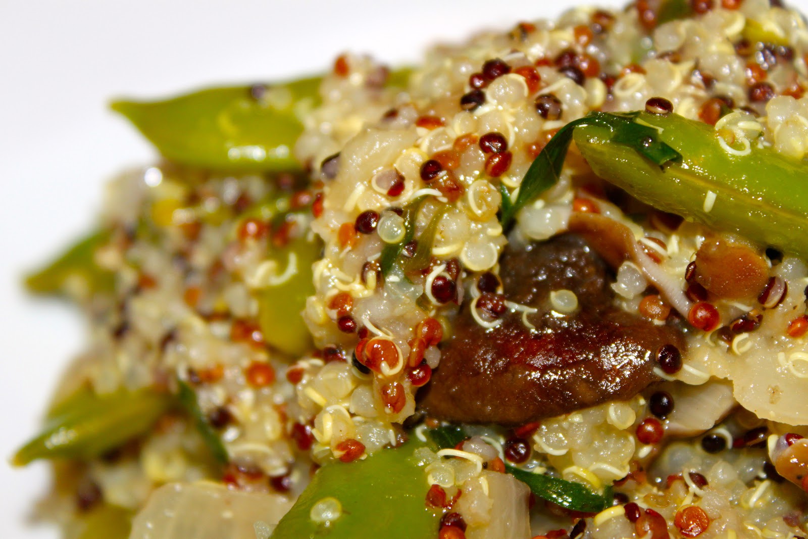 Domestic Divas Blog Snap Pea Mushroom Quinoa Risotto