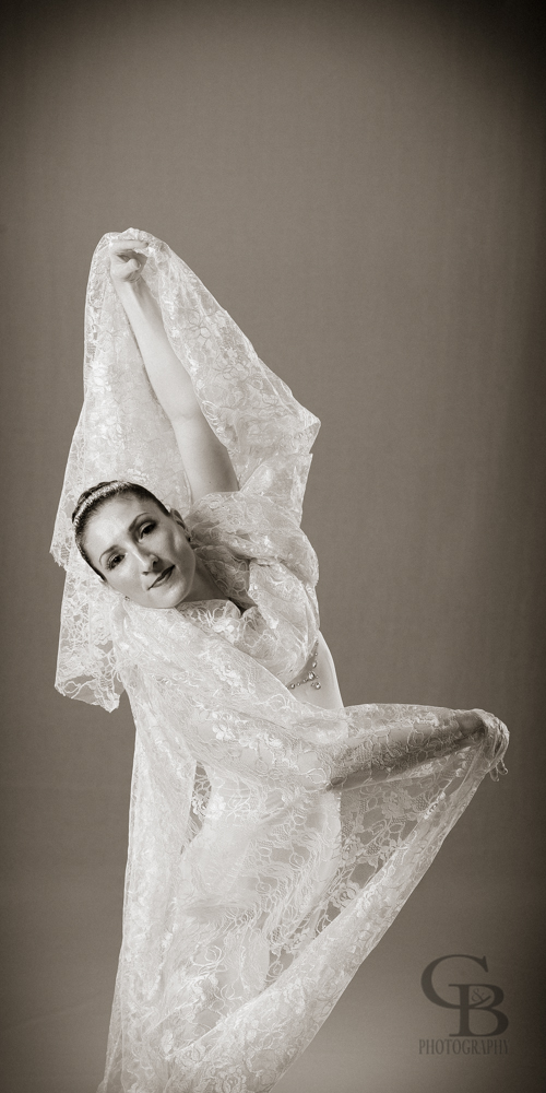 Ballet Ballerina with fabric