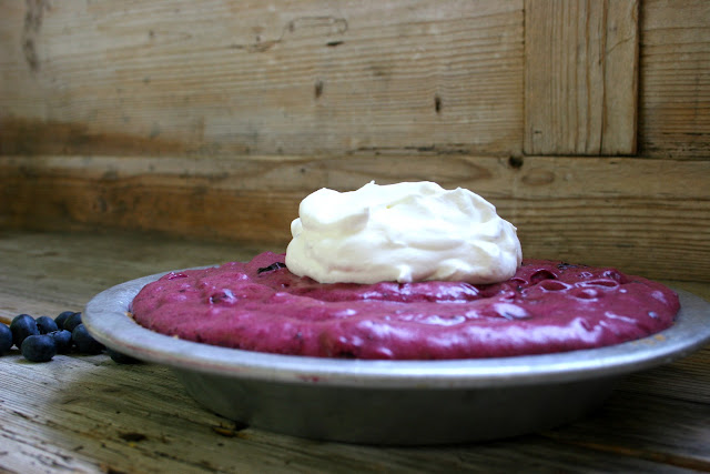 Blueberry Icebox Pie with Whipped Cream