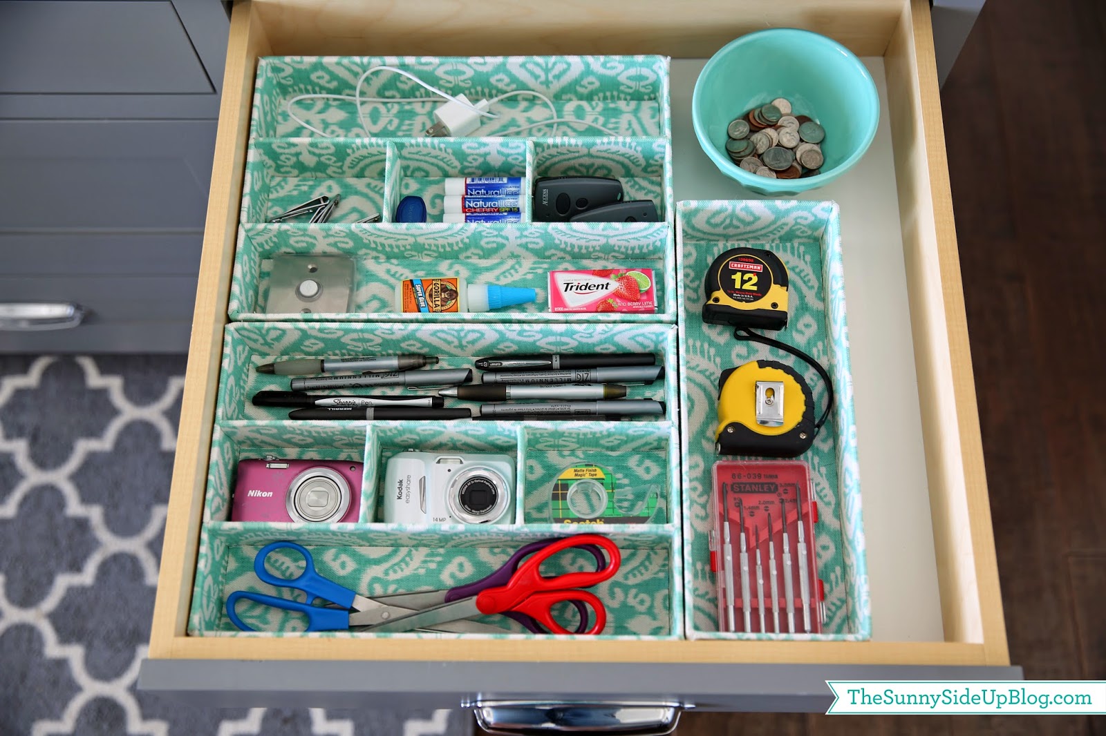 Organized junk drawer The Sunny Side Up Blog