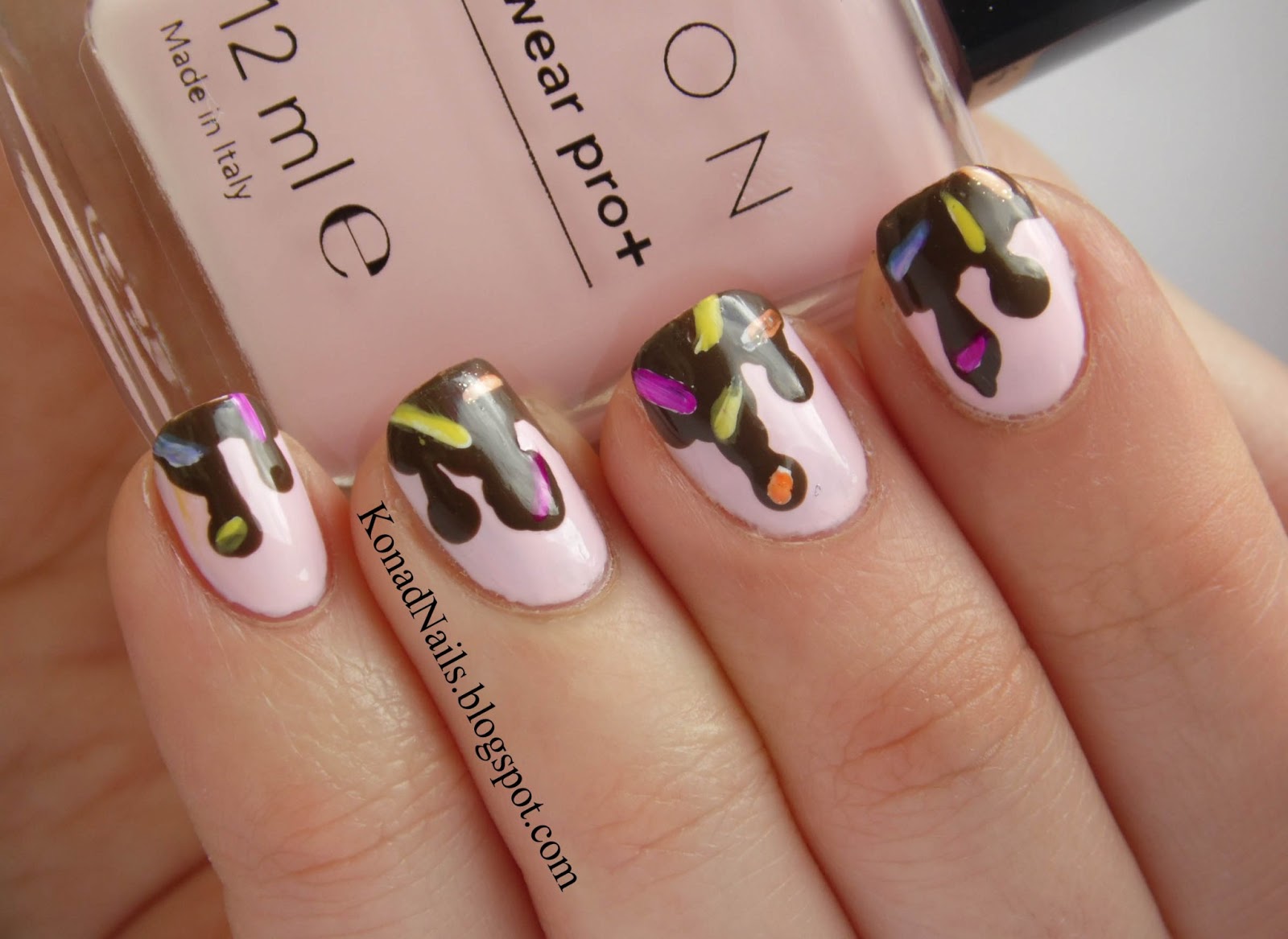 Chocolate Sauce and Sprinkles Nail Art Ideas - wide 8