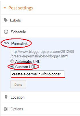 add a permalink to Blogger