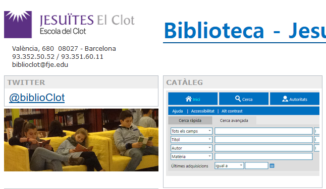 Site Biblioteca del Clot