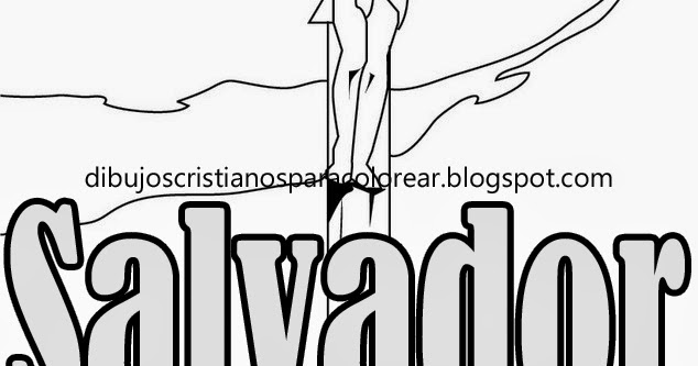 Jesus mi Salvador para colorear ~ Dibujos Cristianos Para Colorear