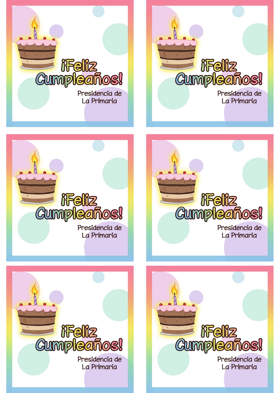 tarjetas de cumpleaños conexión sud