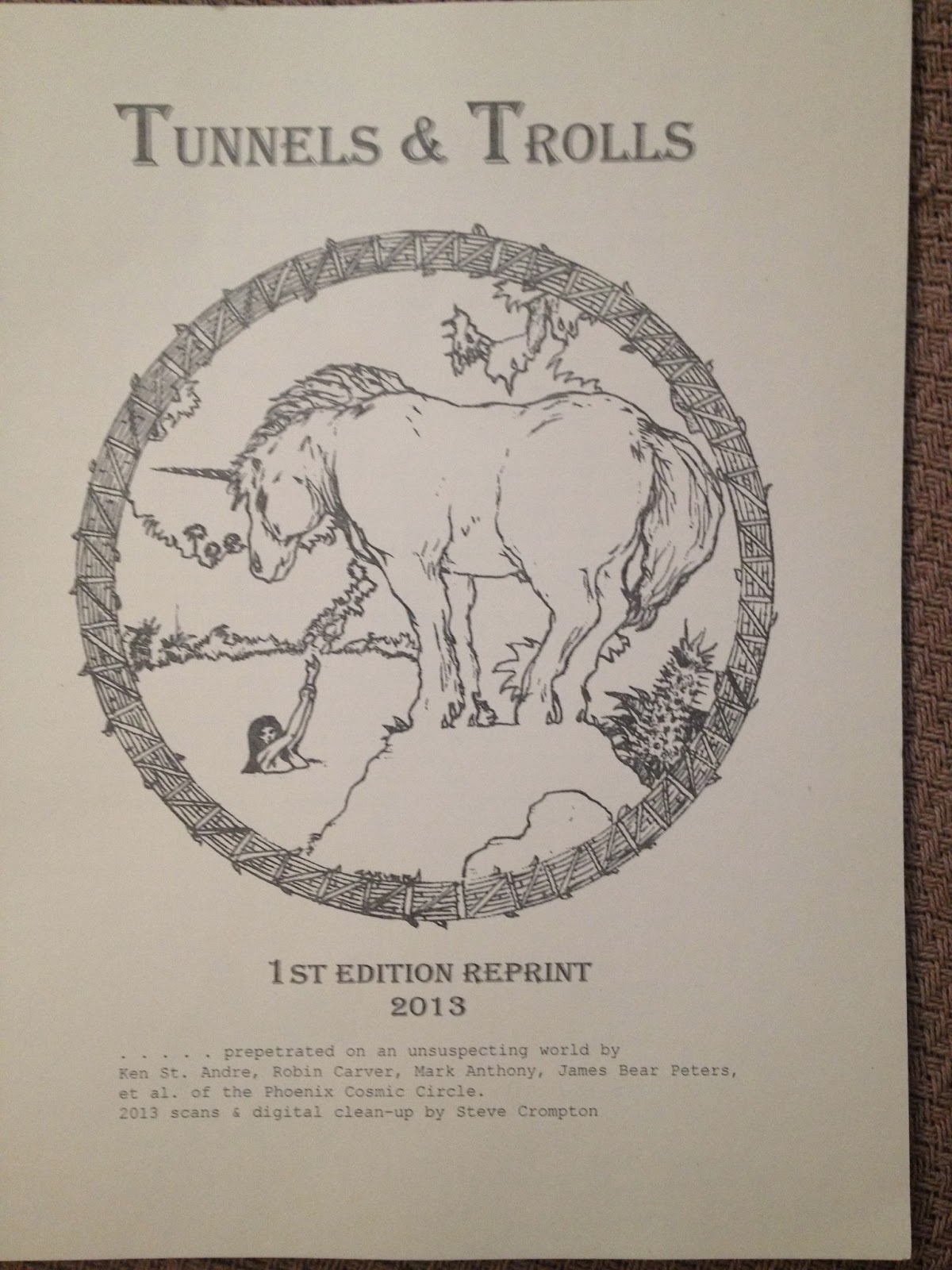 Tenkar's Tavern Tunnels & Trolls Contest Time Signed, Limited