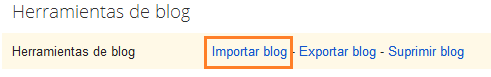 Importar un blog en blogger