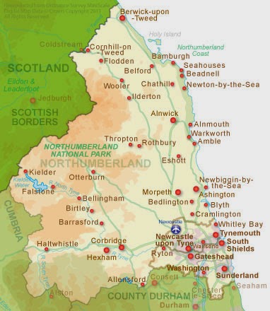 Map Of Northumberland Coast Loulouland: A Trip Along The Northumberland Coastal Route