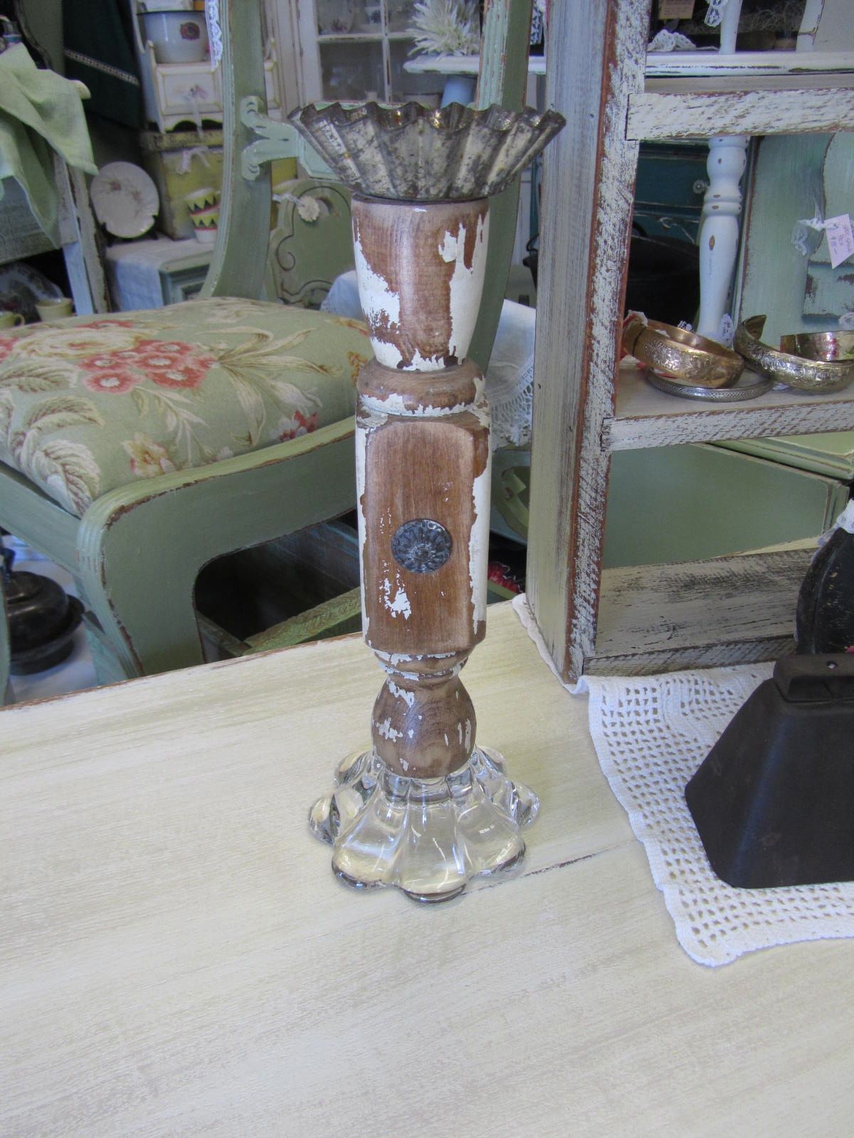 Rustique... The Rehab Boutique Pillar Candle Holders Using Repurposed