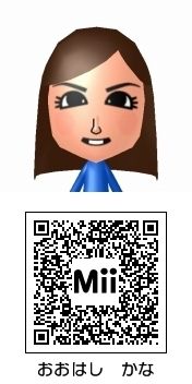 Miibook トモダチコレクション 新生活 芸能人 有名人 Qrコード 大橋夏菜のmii Qrコード トモダチコレクション新生活