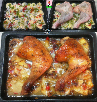 Muslos De Pollo Y Papas Al Horno
