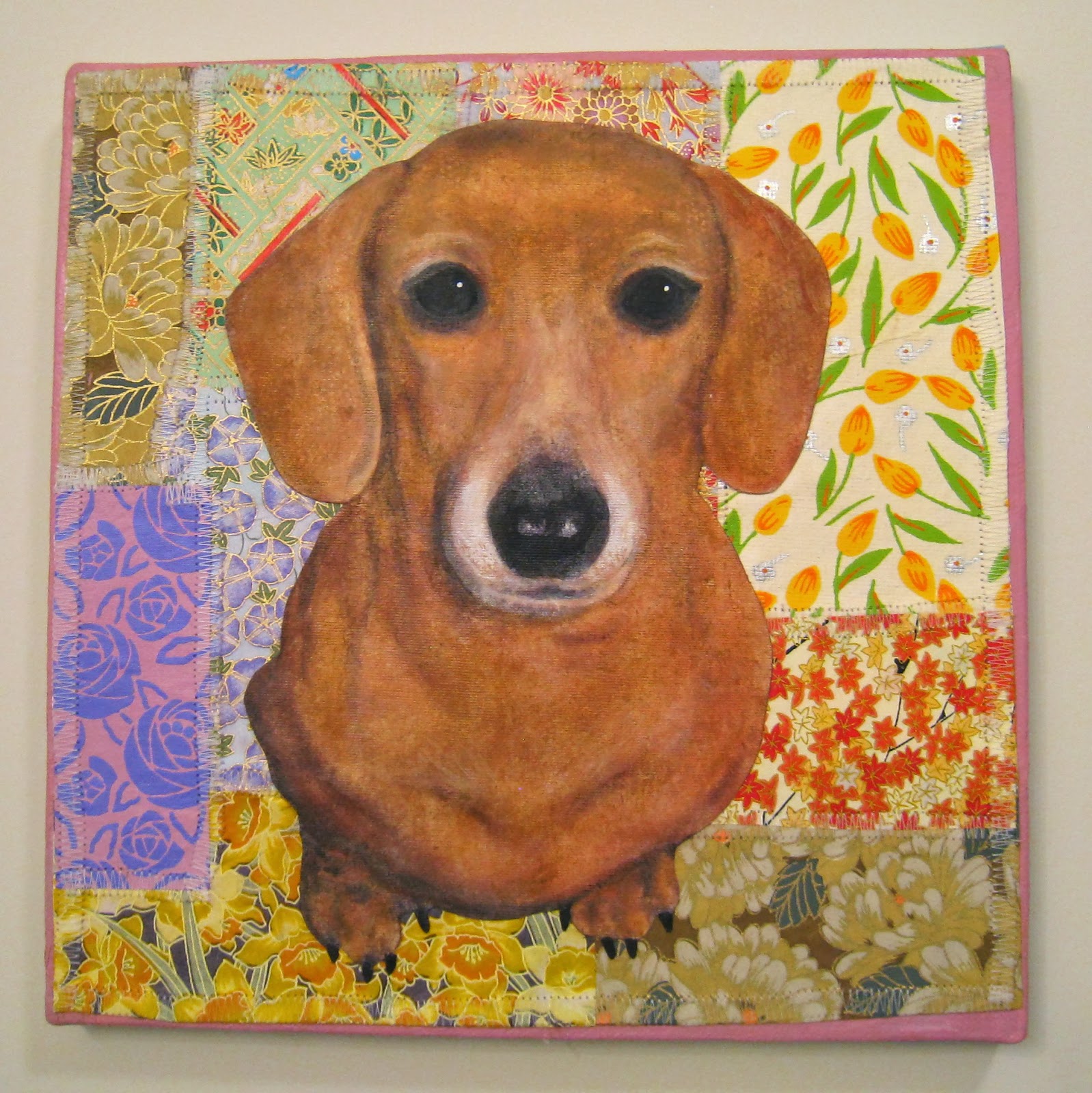The Sketchbook Challenge Quilted Background Pet Portrait
