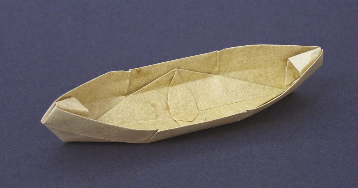 origami canoe easy paper craft for kids