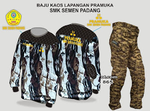 BAJU KAOS LORENG PRAMUKA STELAN SMK SEMEN PADANG