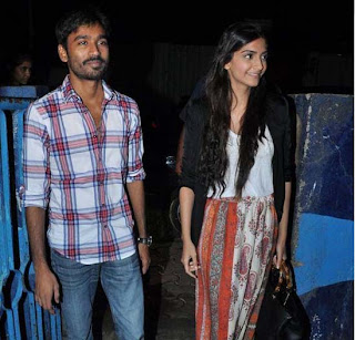 Sonam & Dhanush meet fans at Chandan Cinema