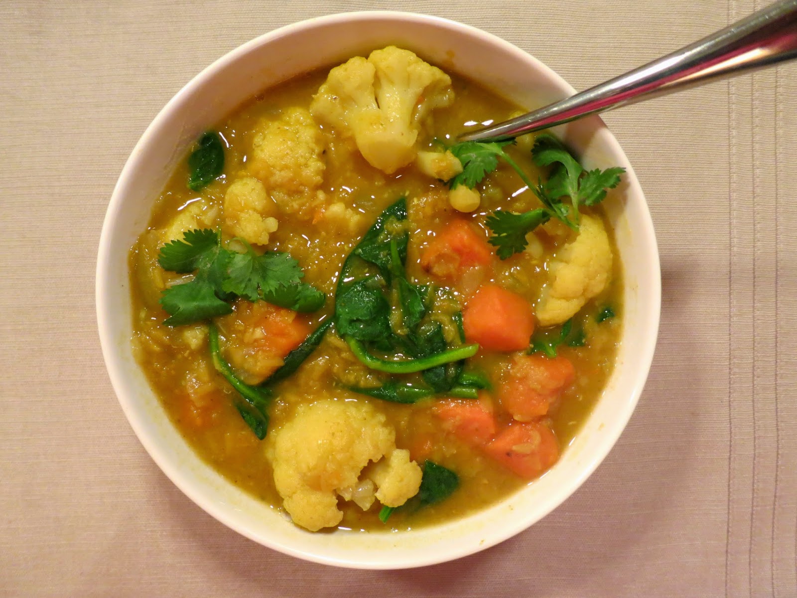 The Veracious Vegan Indian LentilCauliflower Soup