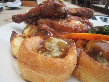 ROAST CHICKEN WITH YORKSHIRE PUDDING