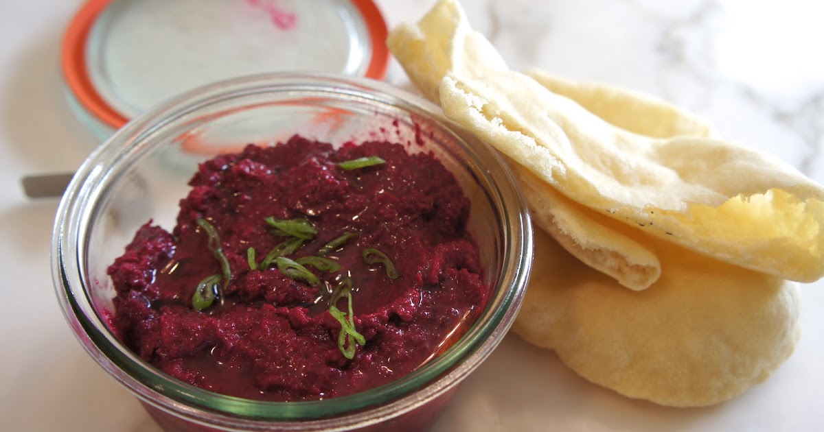 Pureed Beets with Yogurt & Za'atar and Homemade Pita