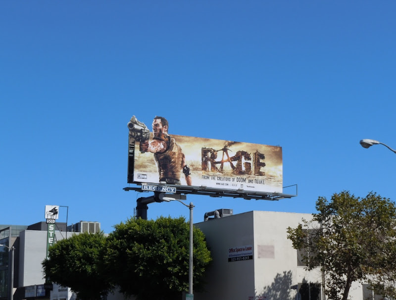 Rage video game billboard