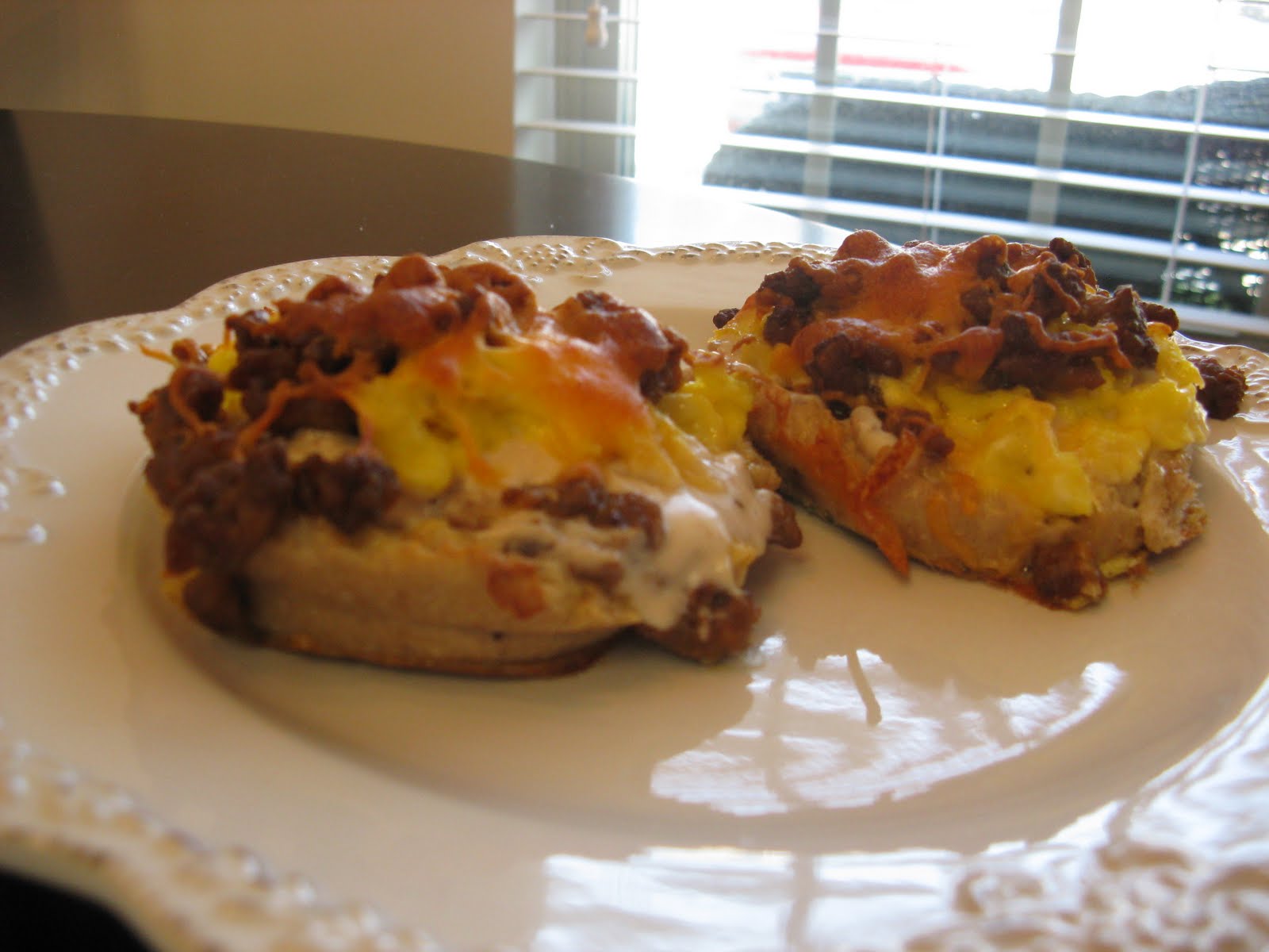 Along The Way With J & K English Muffin Breakfast Pizzas