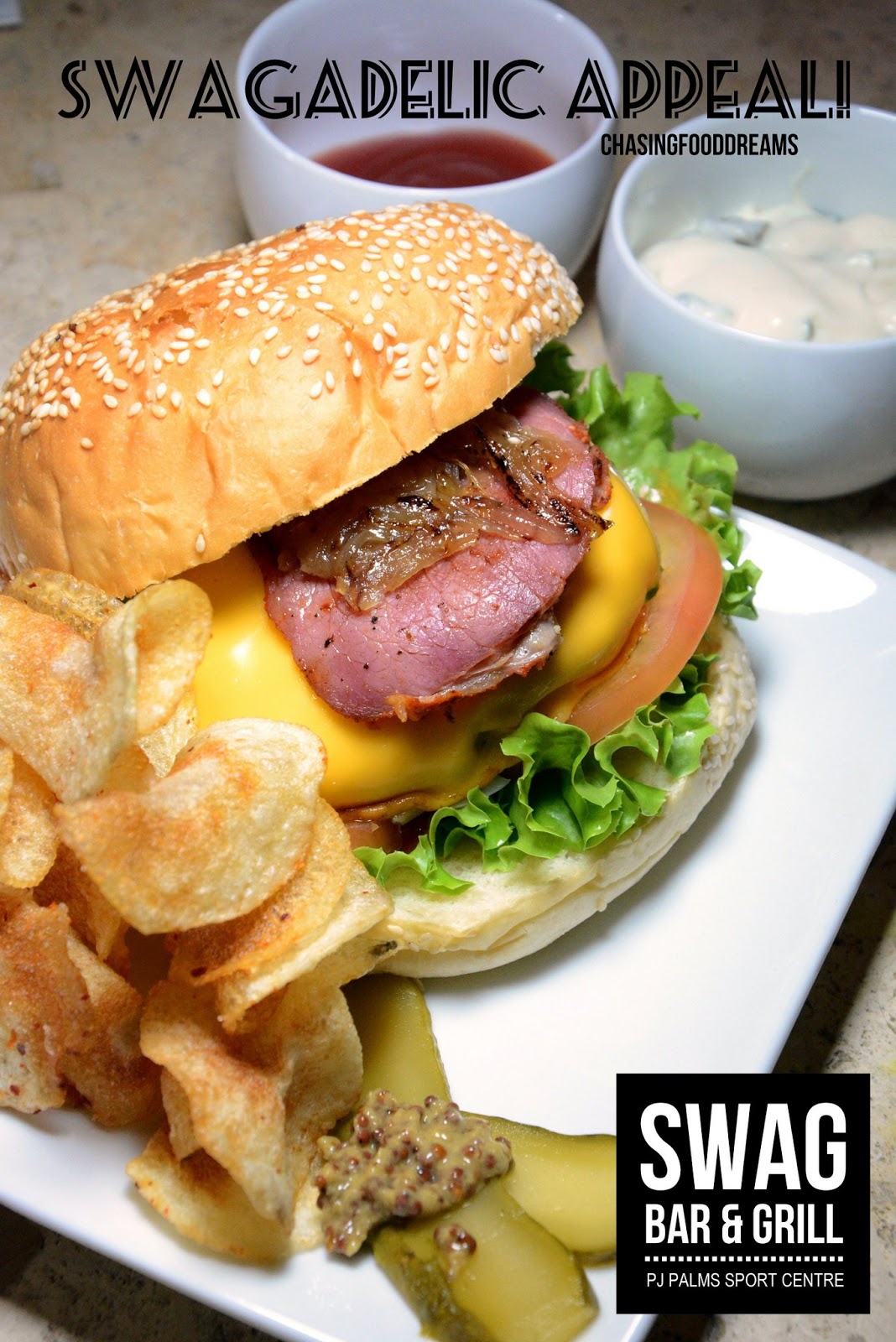 CHASING FOOD DREAMS SWAG Bar & Gril, PJ Palms Sport Centre Let's Have a Swagging Time!