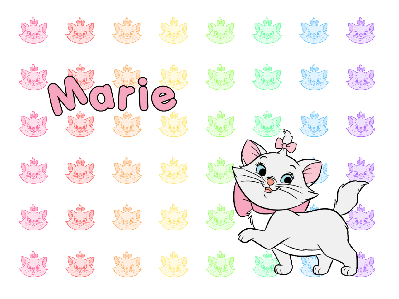 Papel De Parede Personalizado Gatinha Marie