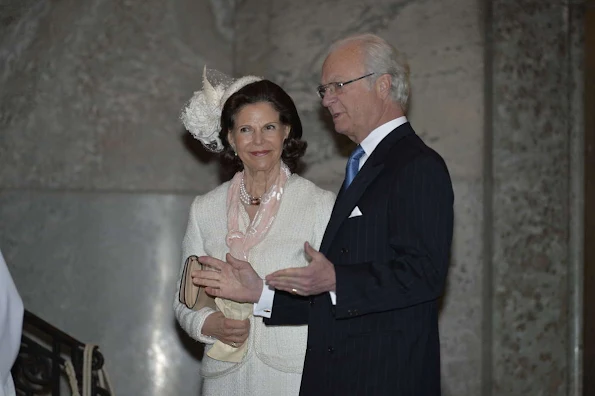 King Carl XVI Gustaf, Queen Silvia and Crown Princess Victoria, Prince Daniel, Princess Estelle and Princess Madeleine and Chris O'Neill, Princess Leonore and Prince Carl Philip and his fiancee Sofia Hellqvist attends a service in the Royal Chapel 