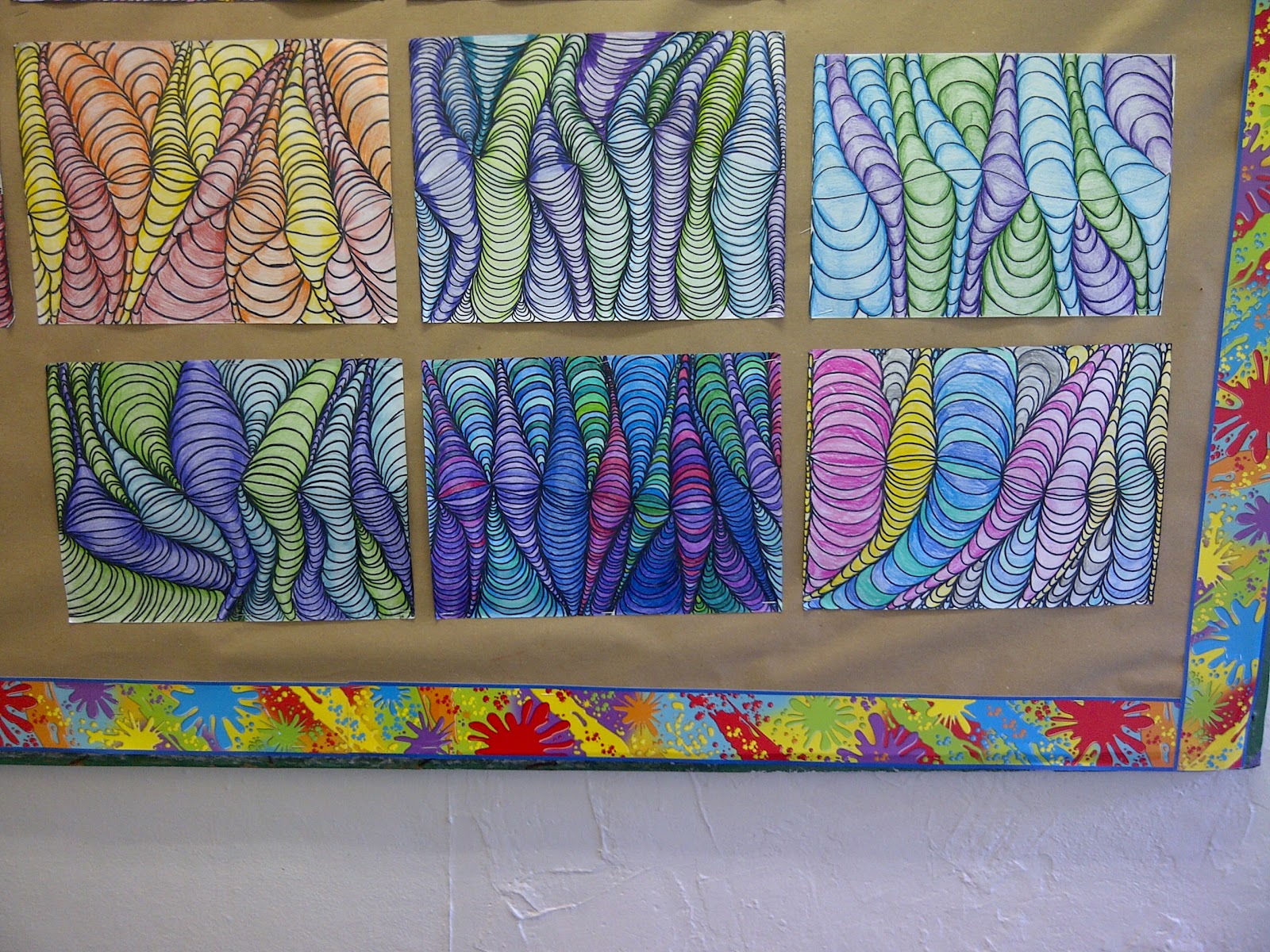 Ms. Maryann's Art Class Op Art Tubes w/ Shading 5th6th