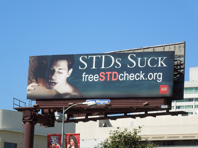 STD's suck vampire billboard