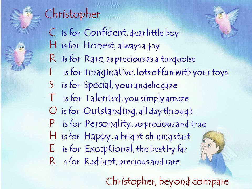 Acrostic Name Poems For Boys Acrostic Name Poem For BoysLetter C