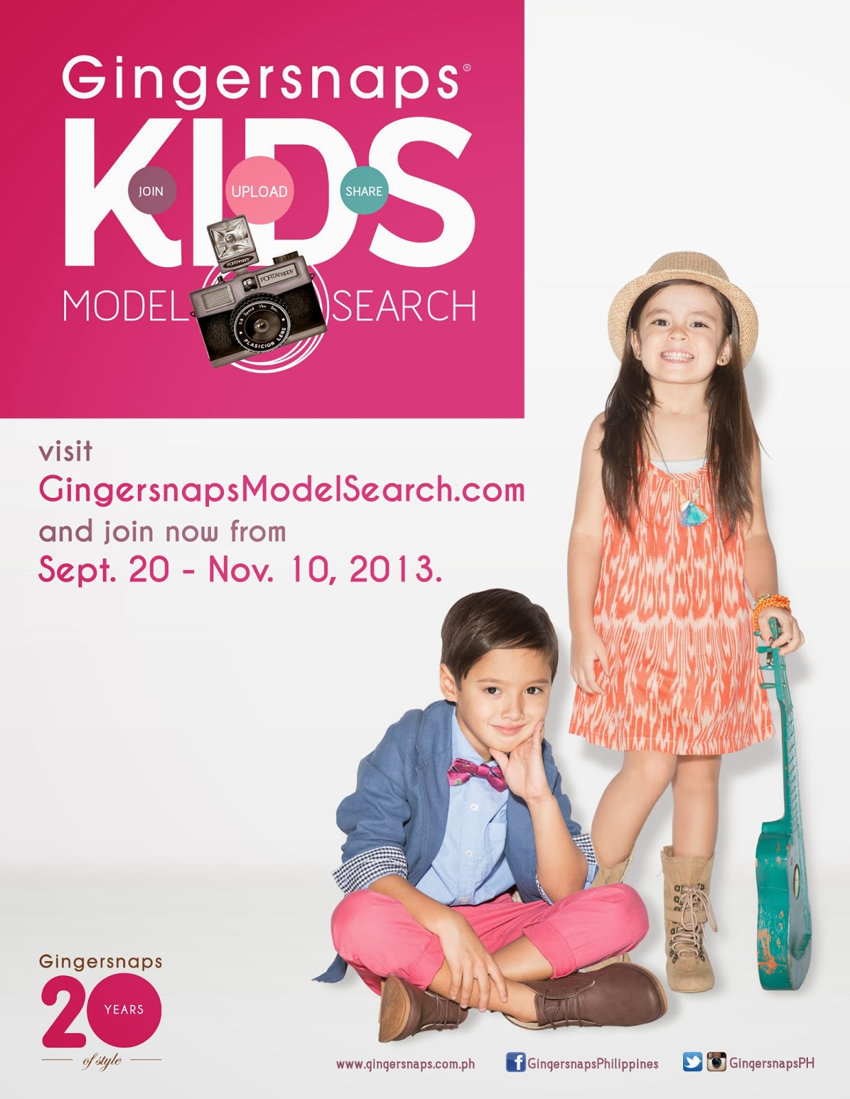 GINGERSNAPS KIDS MODEL SEARCH BE THE NEXT FACE OF GINGERSNAPS Mommy