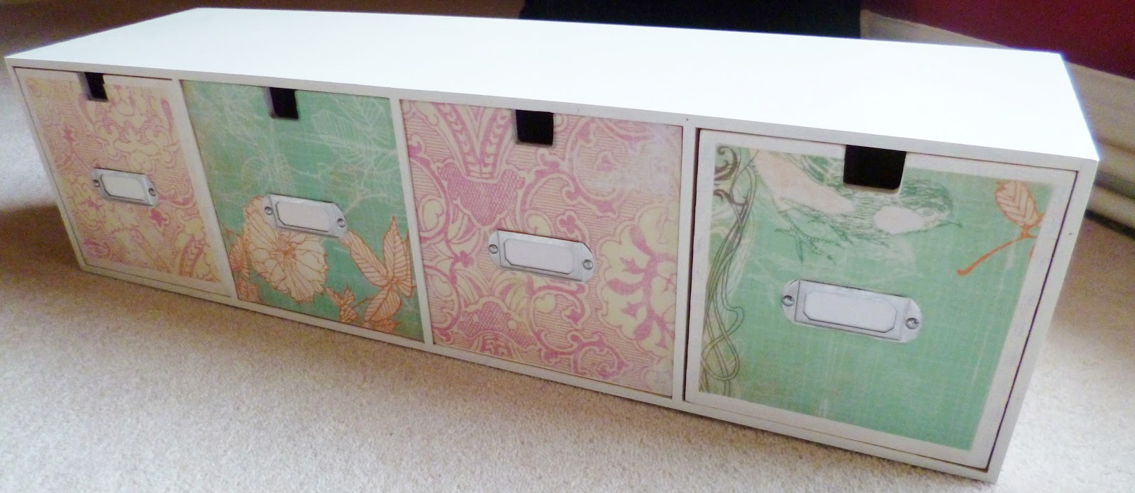 Painted Glitter DIY project Small Drawers