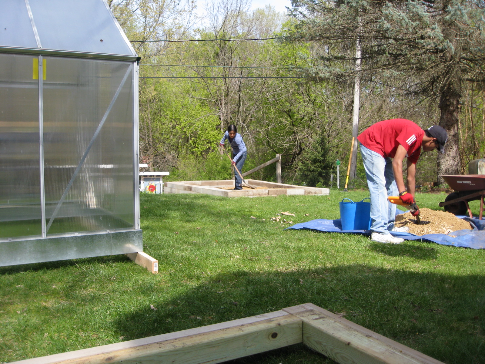 Red Bucket Farm Moving the Greenhouse