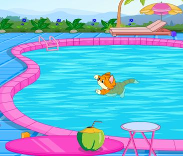 PinkyGirlGames Cat Escape From Swimming Pool