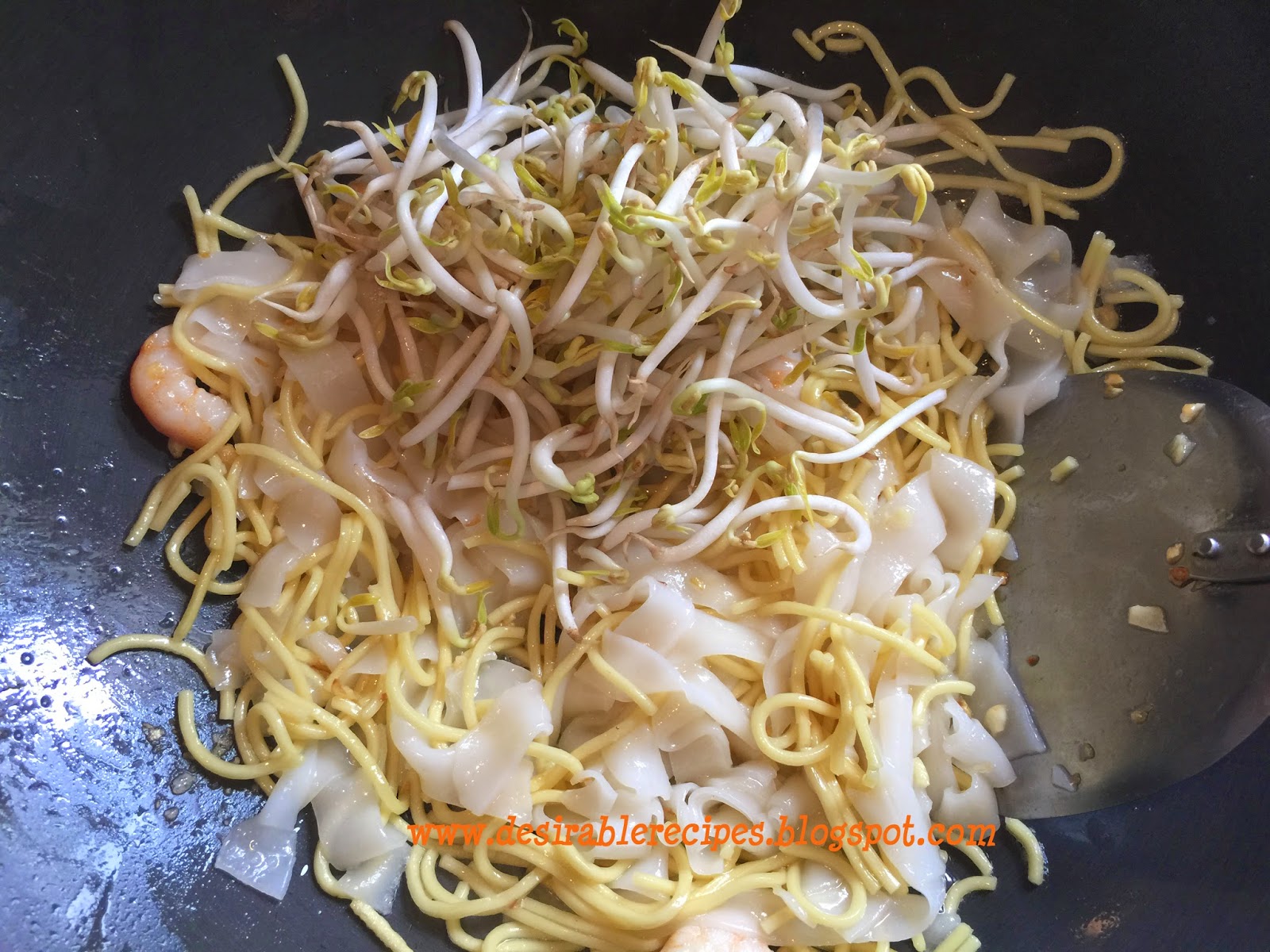 Fried Flat Rice Noodle and Yellow Noodle