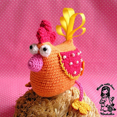 crochet pattern, crochet Vendulka, crochet Easter decoration, crochet bird pattern