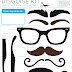 Bigotes y Gafas: Imágenes para Photo Booth para Imprimir Gratis. 