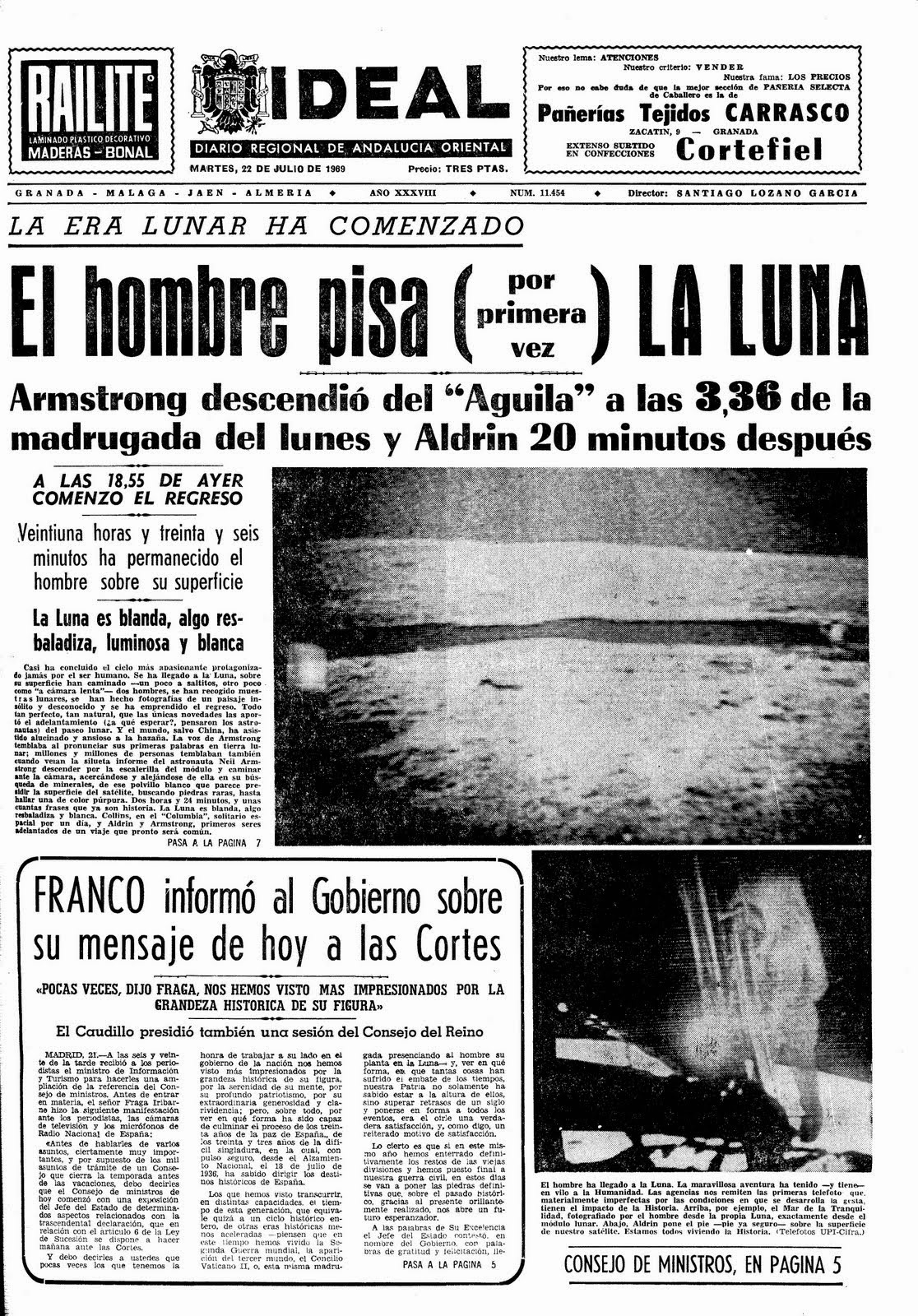 En la Prensa de Aquel Día JULIO. La conquista de la luna