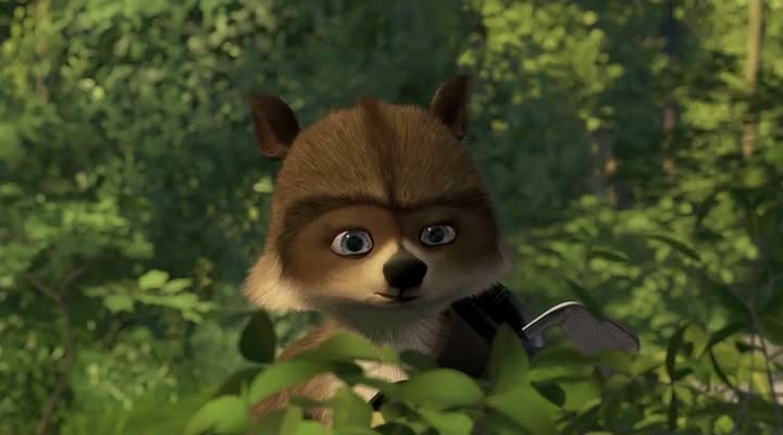 Screen Shot Of Over the Hedge (2006) Dual Audio Movie 300MB small Size PC Movie