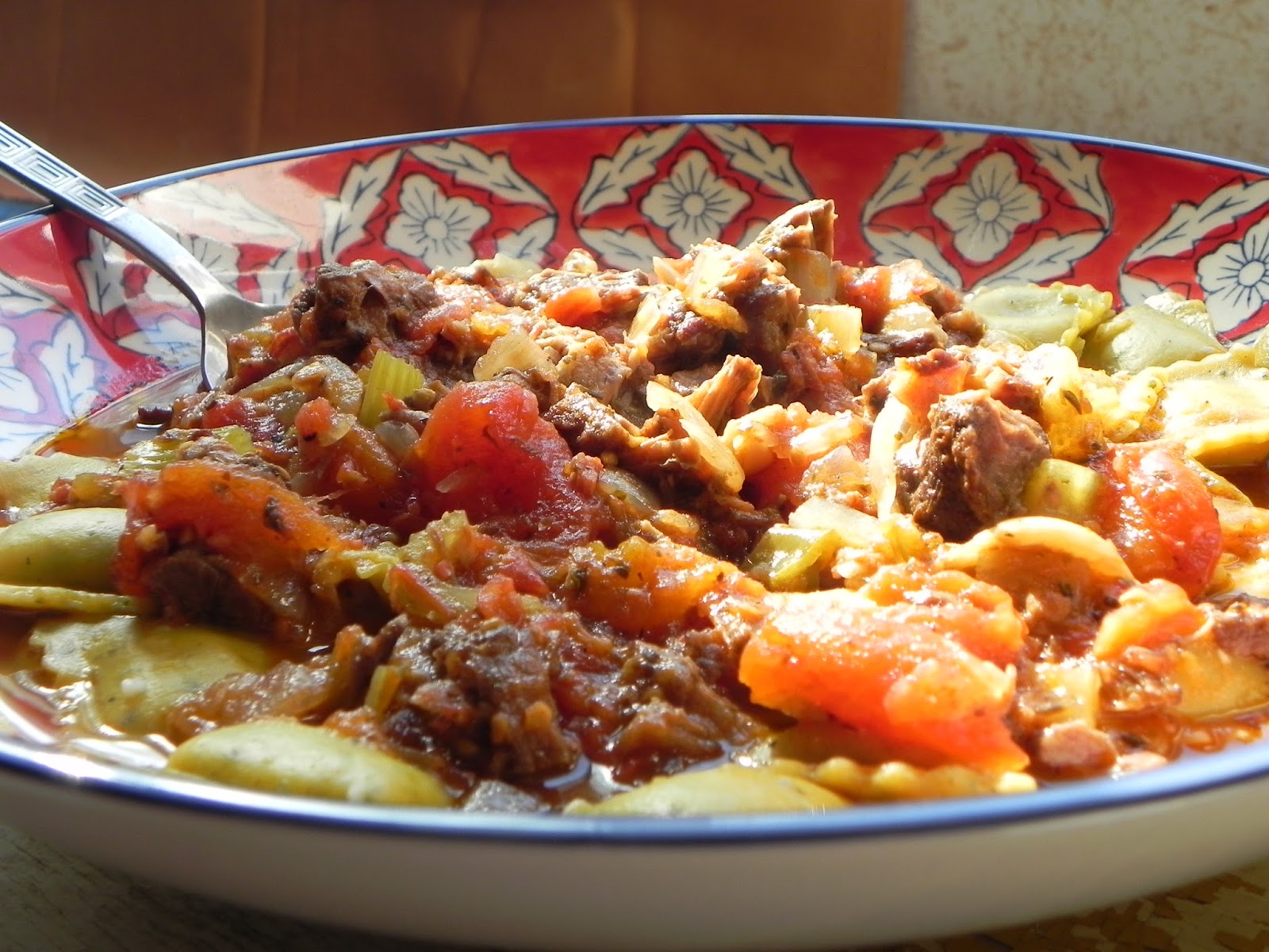 Let Them Eat Healthy Slow Cooker Beef Shank & Fresh Tomato Sauce