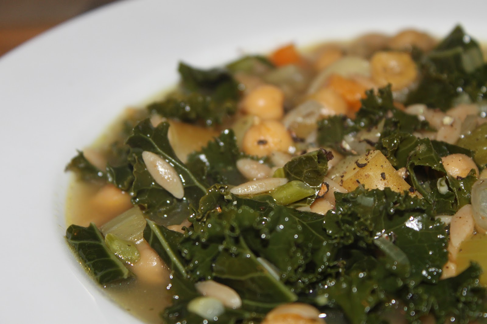 Domestic Divas Blog Kale Orzo Chickpea Soup