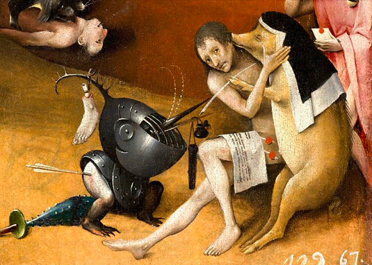 Le cochon scribe (triptyque du Jardin des délices. L’Enfer) - J. Bosch